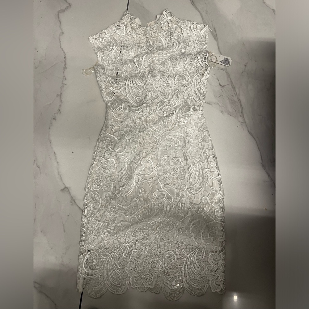 Elegant White Lace Dress